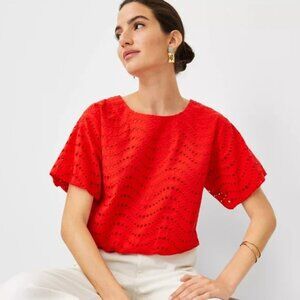 Ann Taylor Eyelet Crop Top